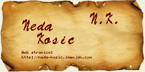 Neda Kosić vizit kartica
